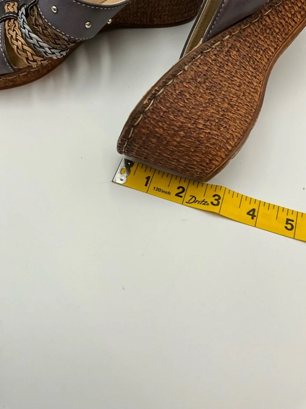 Patricia Sandals Size 9 (40) Braided Multi-Strap Wedge Sandals in Brown